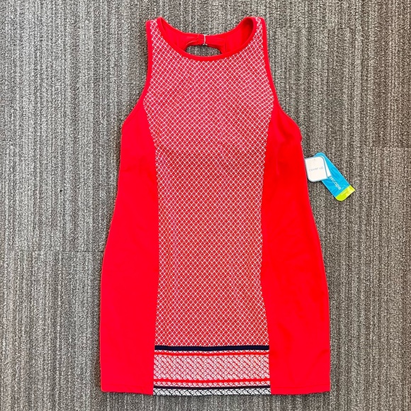 Tropical Escape Swim Dress Swimsuit Cover Up Red 10 New - Picture 2 of 7